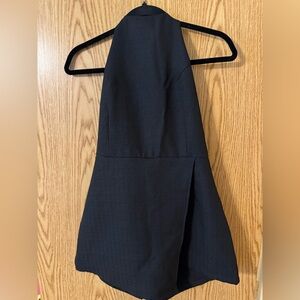 Elegant Black Halter Romper